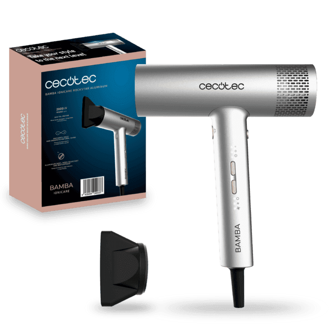 Cecotec Secador de Cabelo Bamba IoniCare RockStar Aluminum 4933