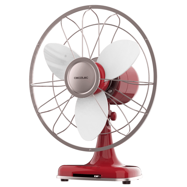 Cecotec Ventilador de Mesa EnergySilence 1090 RetroDesk Design 40W Vermelho 12"