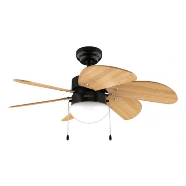 Cecotec Ventilador de Teto com Luz EnergySilence Aero 360 Black&Wood 50W