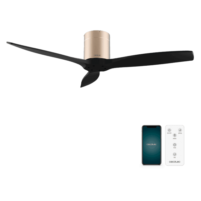 Cecotec Ventilador de Teto EnergySilence Aero 5500 Aqua Goldblack Connected