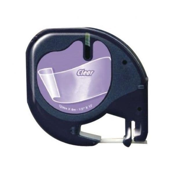 Fita Dymo Letratag 12267 Black / Transparente S0721530 Compatível