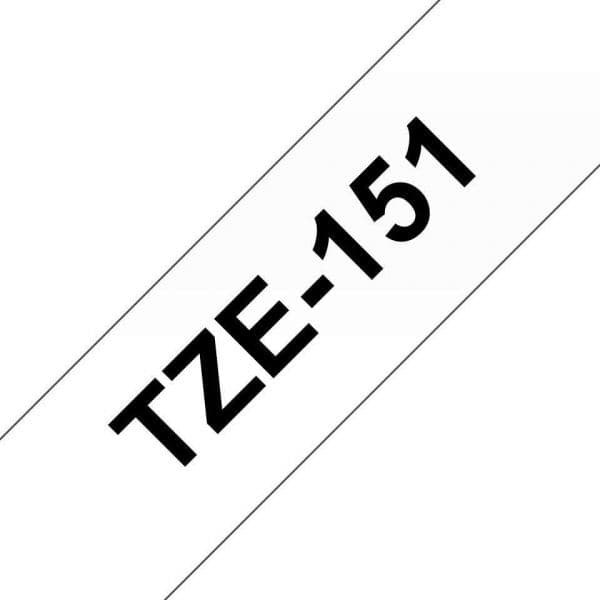 Fita Laminada Brother TZE-151 Preto/Transparente Compatível