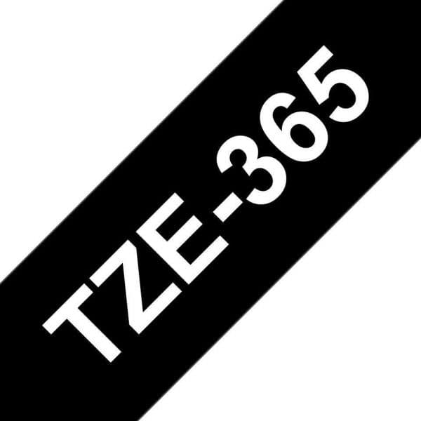 Fita Laminada Brother TZE-365 Branco/Preto Compativel