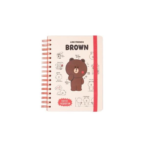 GRUPO ERIK Caderno Pontado Line Friends A5 Espiral 180 Folhas