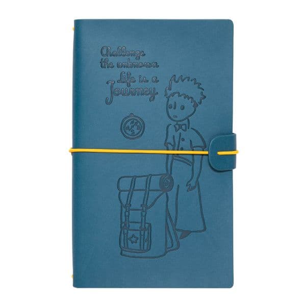 Grupo Erik Caderno de Viagem "O Principezinho" Azul e Amarelo