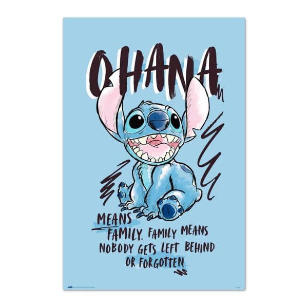 Grupo Erik Poster Disney Stitch Ohana 61x91cm