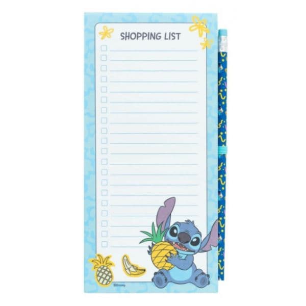 Disney Bloco de Notas Magnético Stitch Tropical Azul-céu Nmge011