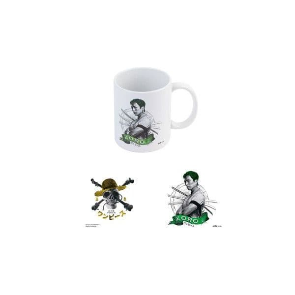 Grupo Erik Caneca Cerâmica Roronoa Zoro One Piece Netflix Verde 350ml