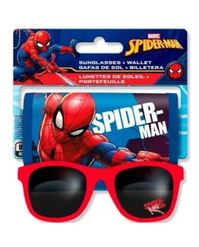 CONJUNTO DE ÓCULOS DE SOL CARTEIRA DO HOMEM-ARANHA MARVEL