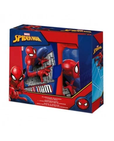 Garrafa Aluminio 500ml + Lancheira - Marvel Spiderman