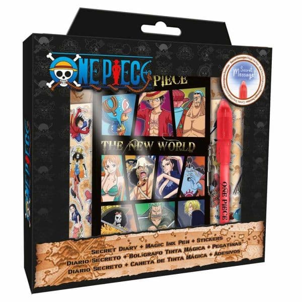 Kids Licensing Caderno + Caneta Mágica One Piece Azul