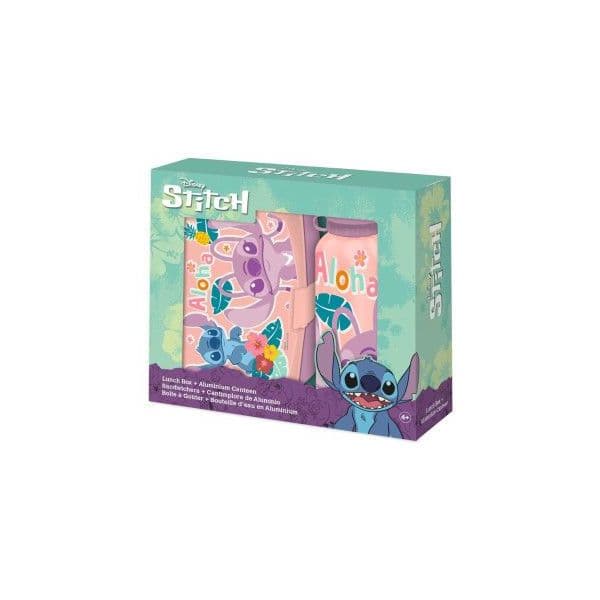 Kids Licensing Cantimplora + Sandwichera Stitch Disney Alumínio 500ml
