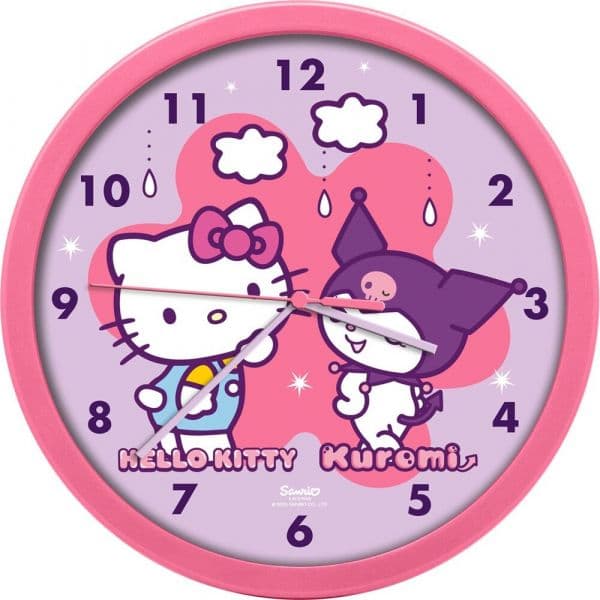 Kids Licensing Relógio de Parede Hello Kitty e seus Amigos Multicolorido 25x25 cm