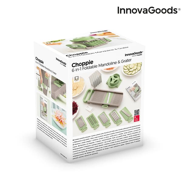 Mandolina-Ralador Dobrável 6 em 1 Choppie InnovaGoods