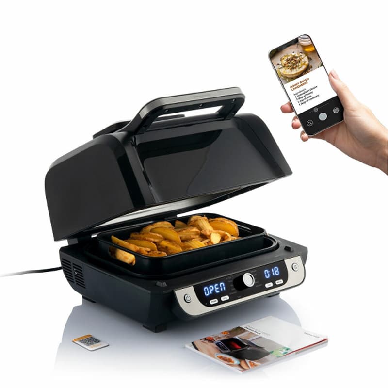 Fritadeira sem Óleo com Grill, Acessórios e Livro Receitas 12 em 1 6L 3400W