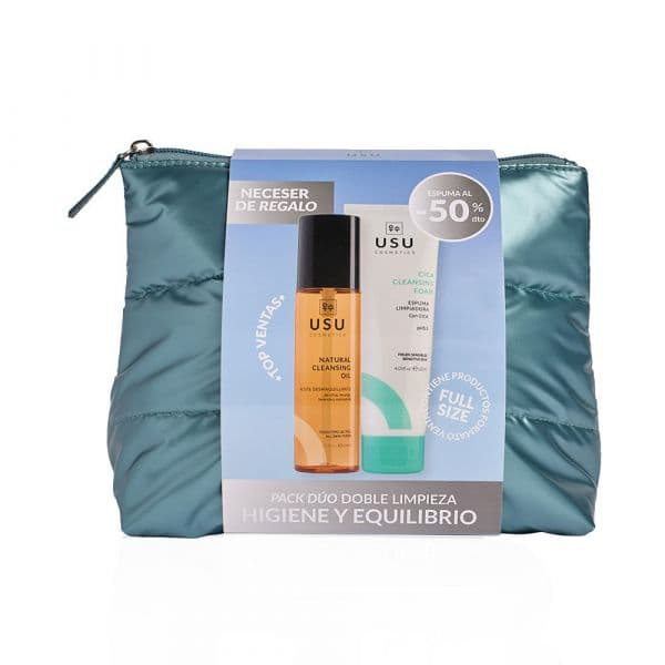 Usu Cosmetics Rotina K-Beauty Óleo Desmaquilhante 100ml + Espuma de Limpeza 120ml + Necessaire Coffret