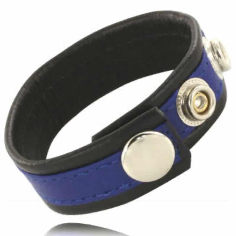 Leather Body Galão e Correia de Esfera de Corpo de Couro com Arbustos Preto e Azul