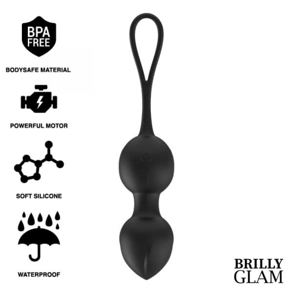 Brilly Glam Vibrating Kegel Beads Control Remoto