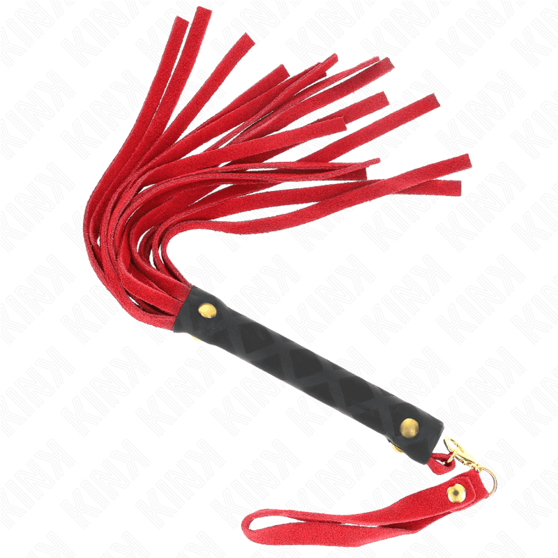 Kink Mini Chicote de Camurça Vermelha 30 cm - D-240702