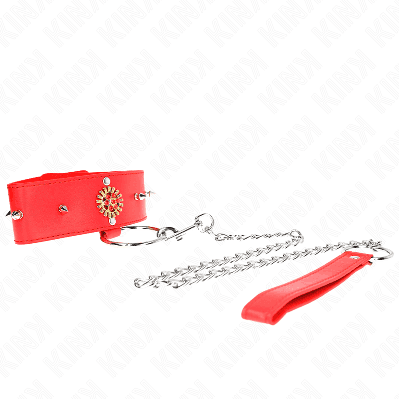 Kink Colar de Diamante Vermelho com Cinto 65 cm Ajdustável 35-51 cm x 7 cm - D-240773