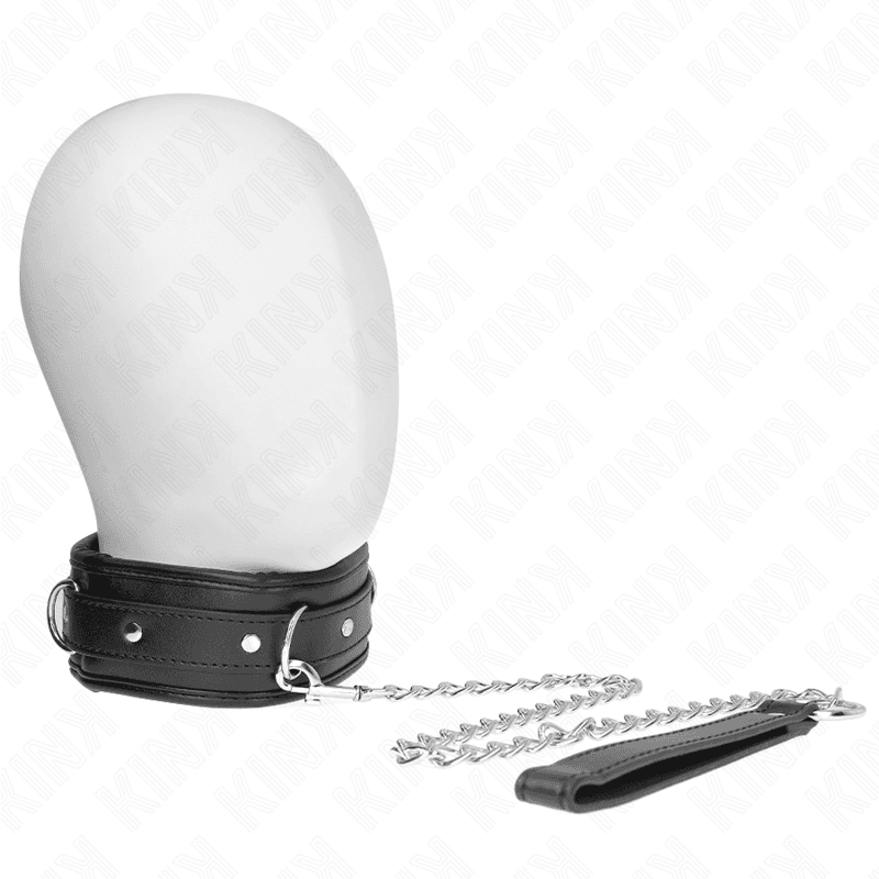 Kink Colar com Esponja Alça de Imitação de Couro Modelo 3 Ajustável 37-54 cm x 3 cm