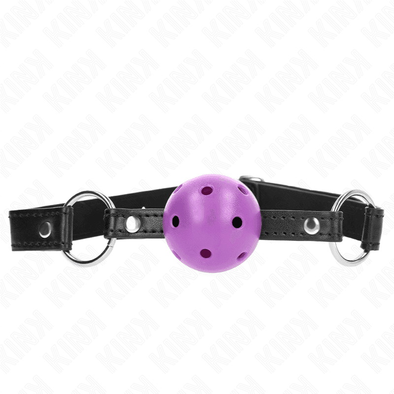 Kink Bola Roxa Duro Oca 4,5 cm Mordaça 63,5 x 2 cm