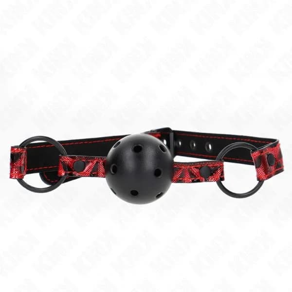 Kink Bola Padrão Diamante 4,5 cm Gag Modelo 2 64,5 cm Ajustável 42-60 cm