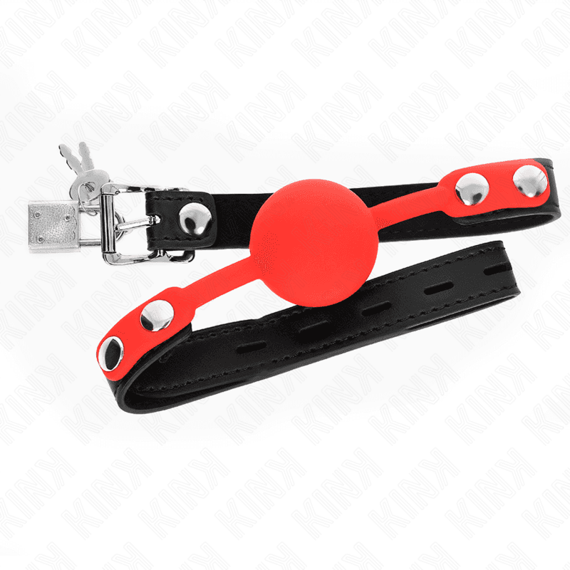 Kink Bola Silicone Mordaça 4 cm com Fechadura 60 x 2 cm