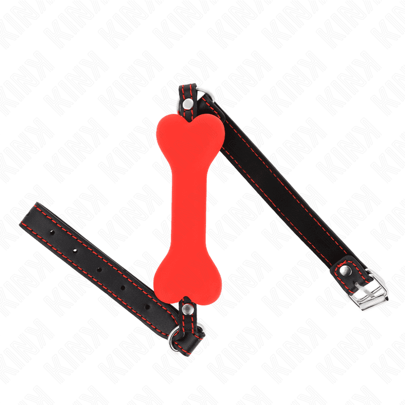 Kink Osso Vermelho 12 cm Mordaça 63 x 2 cm