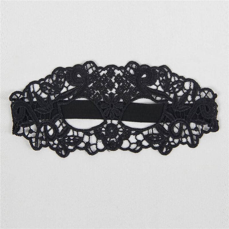 QUEEN LINGERIE - MSCARA DE RENDA PRETA