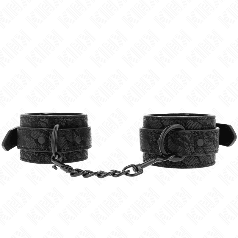 Kink Punhos Cobertos de Renda Escura Ajustáveis Preto 19-26 cm