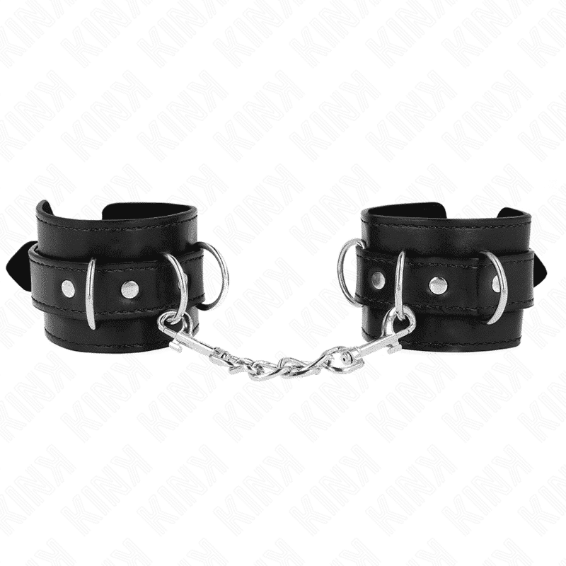 Kink 3 Retenções de Pulso D-ring Ajustáveis Preto 17,5-25 cm x 6 cm