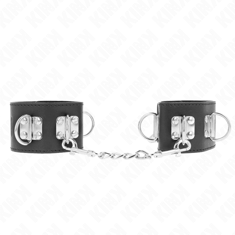 Kink Punhos Multiposições com Fecho de Cadeado Preto Ajustáveis 16-23 cm x 5,5 cm