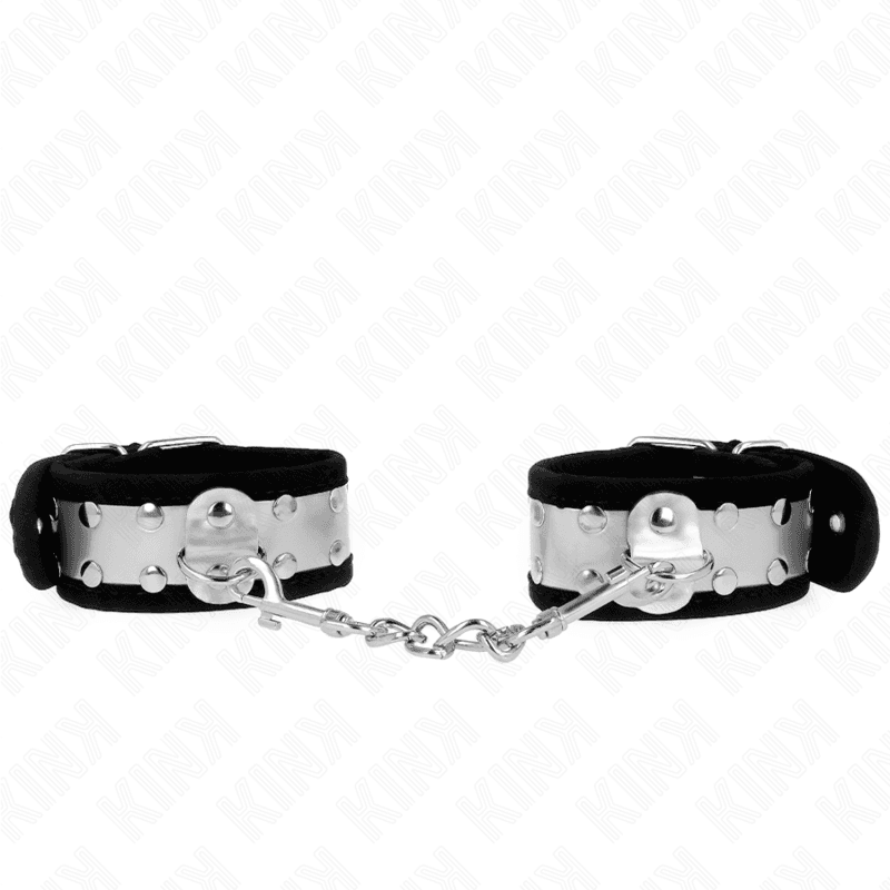 Kink Pulso Fino Preto / Prata 30 x 4 cm