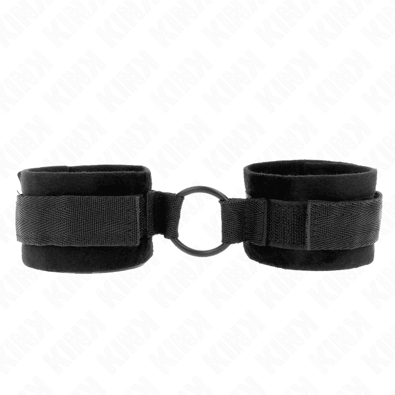 Kink Algemas de Pele Iniciante 25 cm com O-ring 4 cm Preto Ajustável 15-25 cm