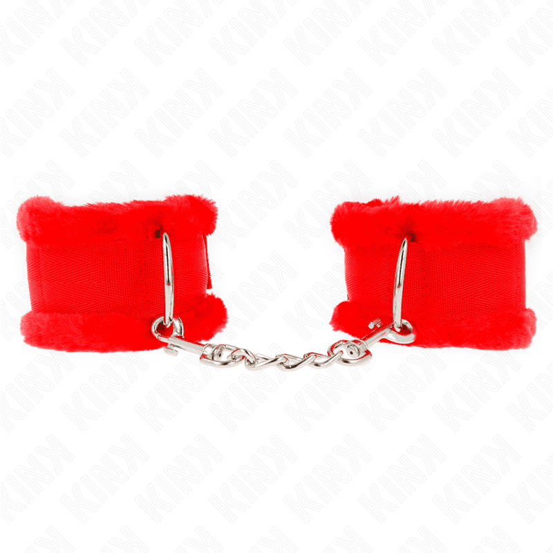 Kink Pulso Forro Peludo Vermelho Ajustável 17-31 cm x 7 cm