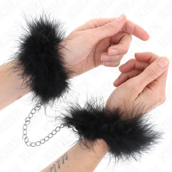 Kink Wrist Restraint Algemas de Mão de Mini Penas
