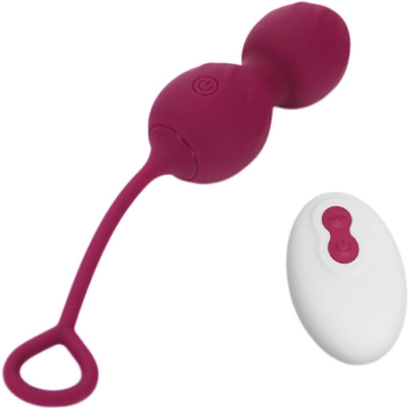 Armony Blossoms Vaginal Dumbbell Vibração Controle Remoto 10 Vibrações Vermelho Escuro