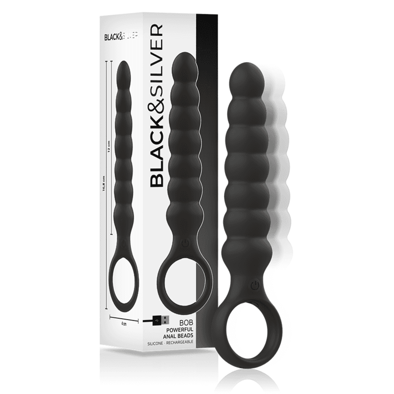 Black & Silver Bob Poderosos Anais Beads Silicone