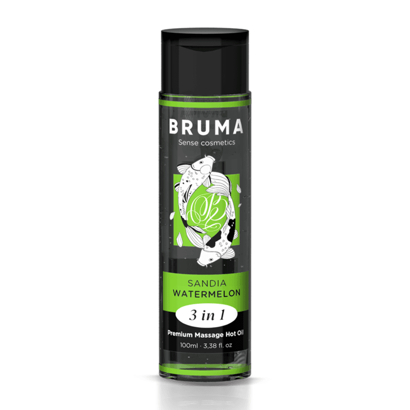 Bruma Óleo de Massagem Premium Efeito Calor Sabor Melancia 3 em 1 100ml
