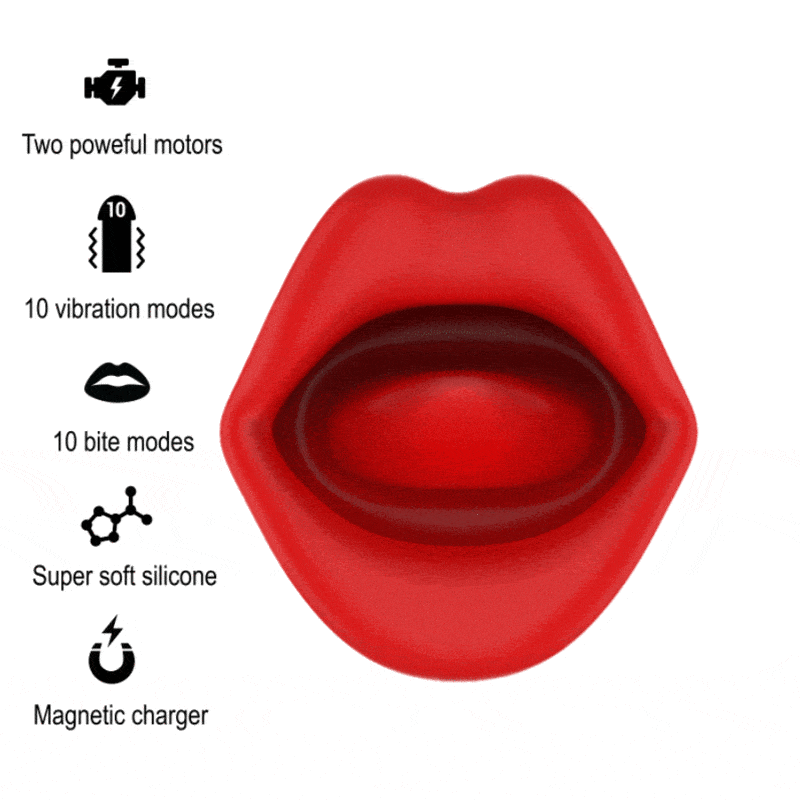 Mia Siena Triple Pleasure Vibrating + Biting 121x60x237
