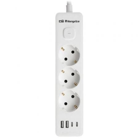 Orbegozo Extensão EN 3100 3 Tomadas 2 USB 2 USB Tipo-C 1.4m Branca
