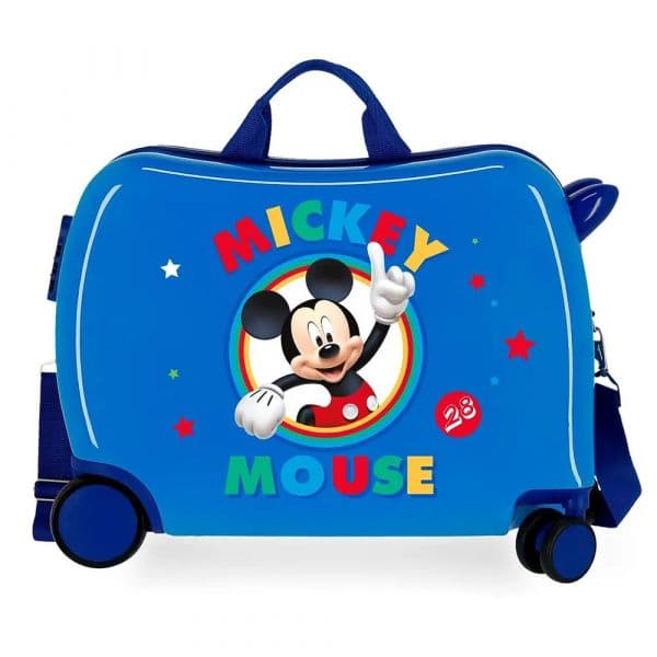 Disney Mala Com Rodinhas Circle Mickey 34l Blue One Size