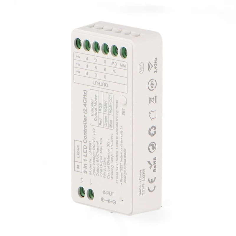 Ledme Controlador regulador LED RGB/RGBW/RGB+CCT