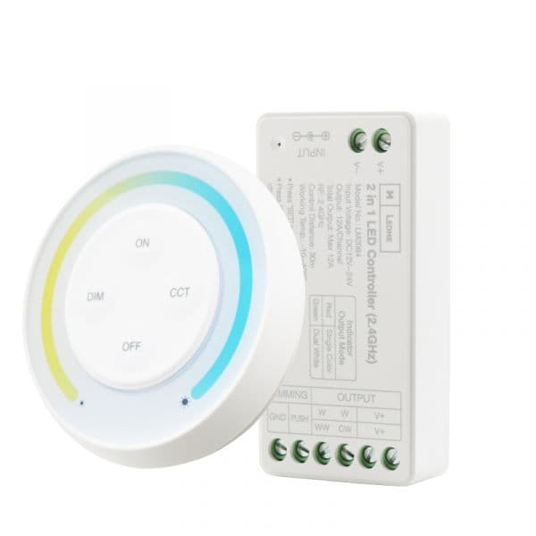 Ledme Controlador Regulador Monocor+CCT 12/24V DC + Controlo RF