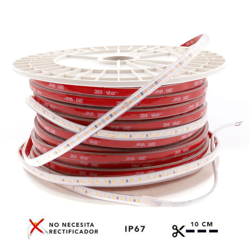 Ledme Fita LED 230Vac Smd2835 Brescia 12W/m Ip67 20 Metros 2300K