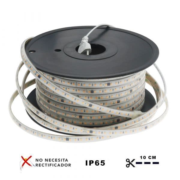 Ledme Fita LED 230Vac Smd2835 Bergamo 12W/m Ip65 50 Metros 2700K