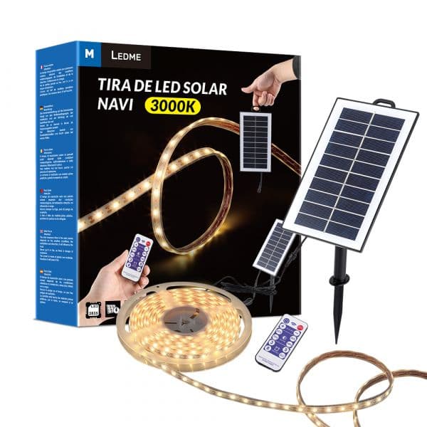 Ledme Pack de Fita LED Solar Smd2835 300L 3000K 5 Metros