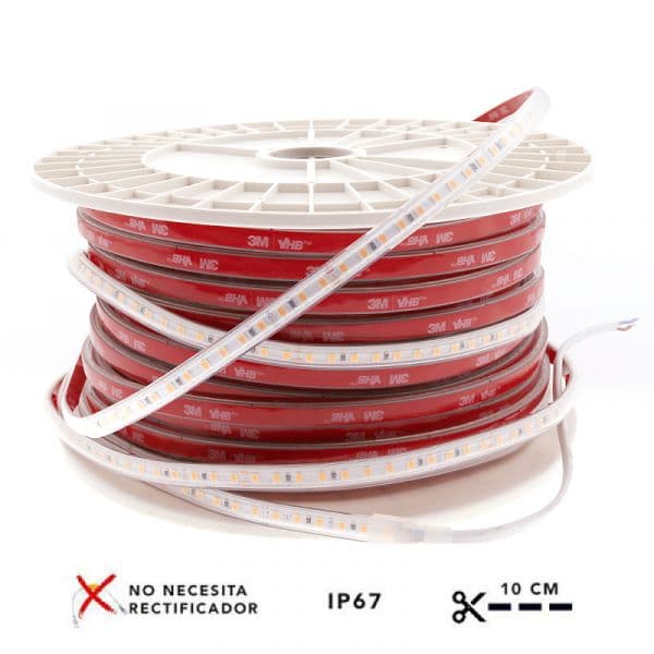 Ledme Fita LED 230Vac Smd2835 Prostrip 12W/m Ip65 50 Metros 2100K