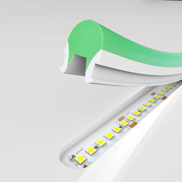 Ledme Capa de silicone de última geração 8X10 para Fitas de LED 50 Metros laranja